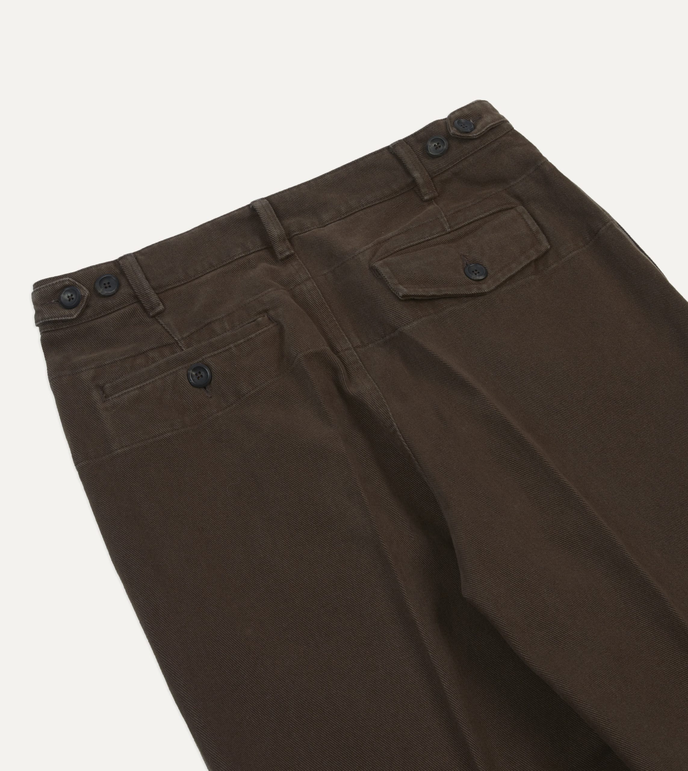 Cocoa Heavy Cotton Twill Games Trousers - Image 5