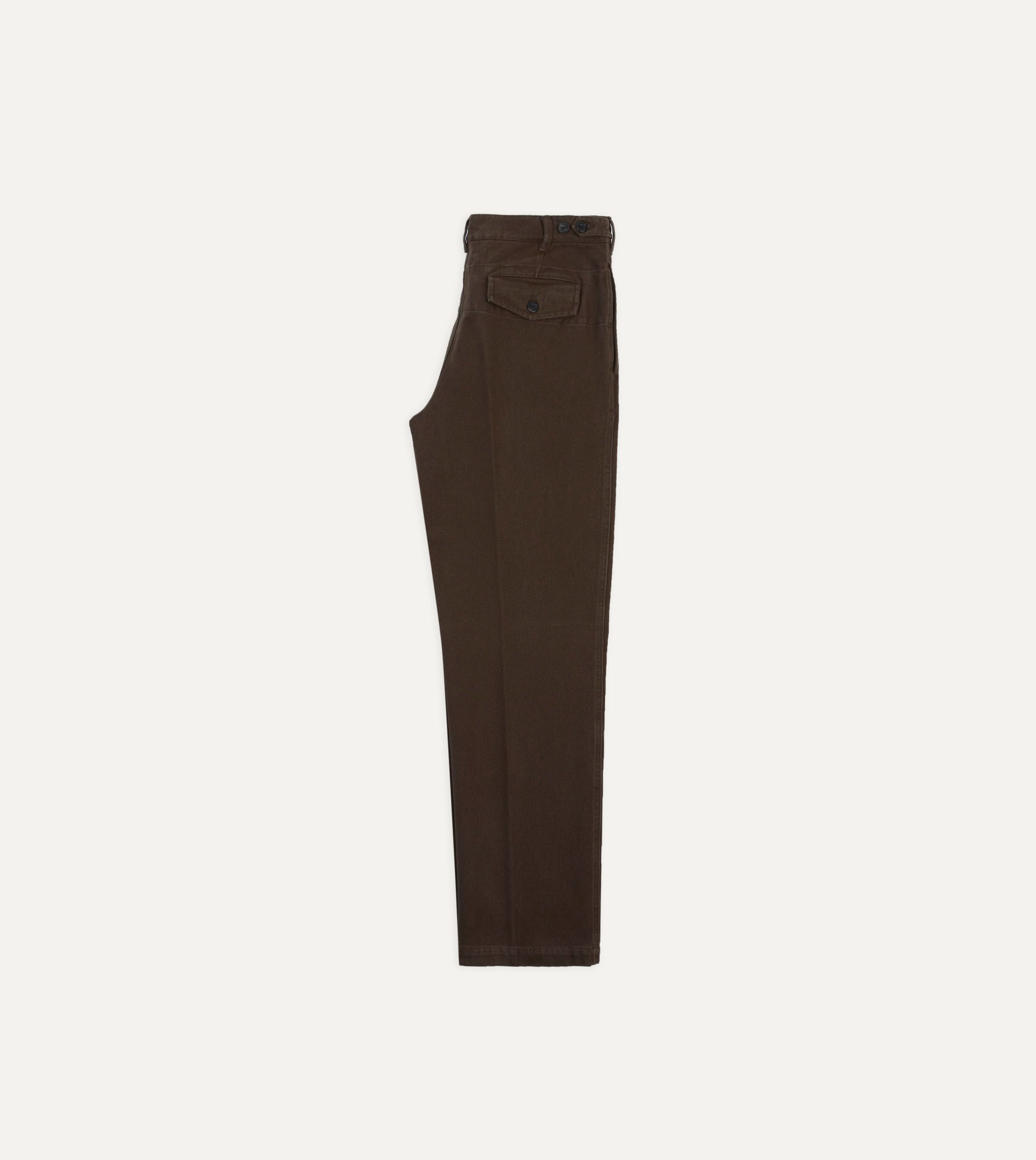 Cocoa Heavy Cotton Twill Games Trousers - Image 6