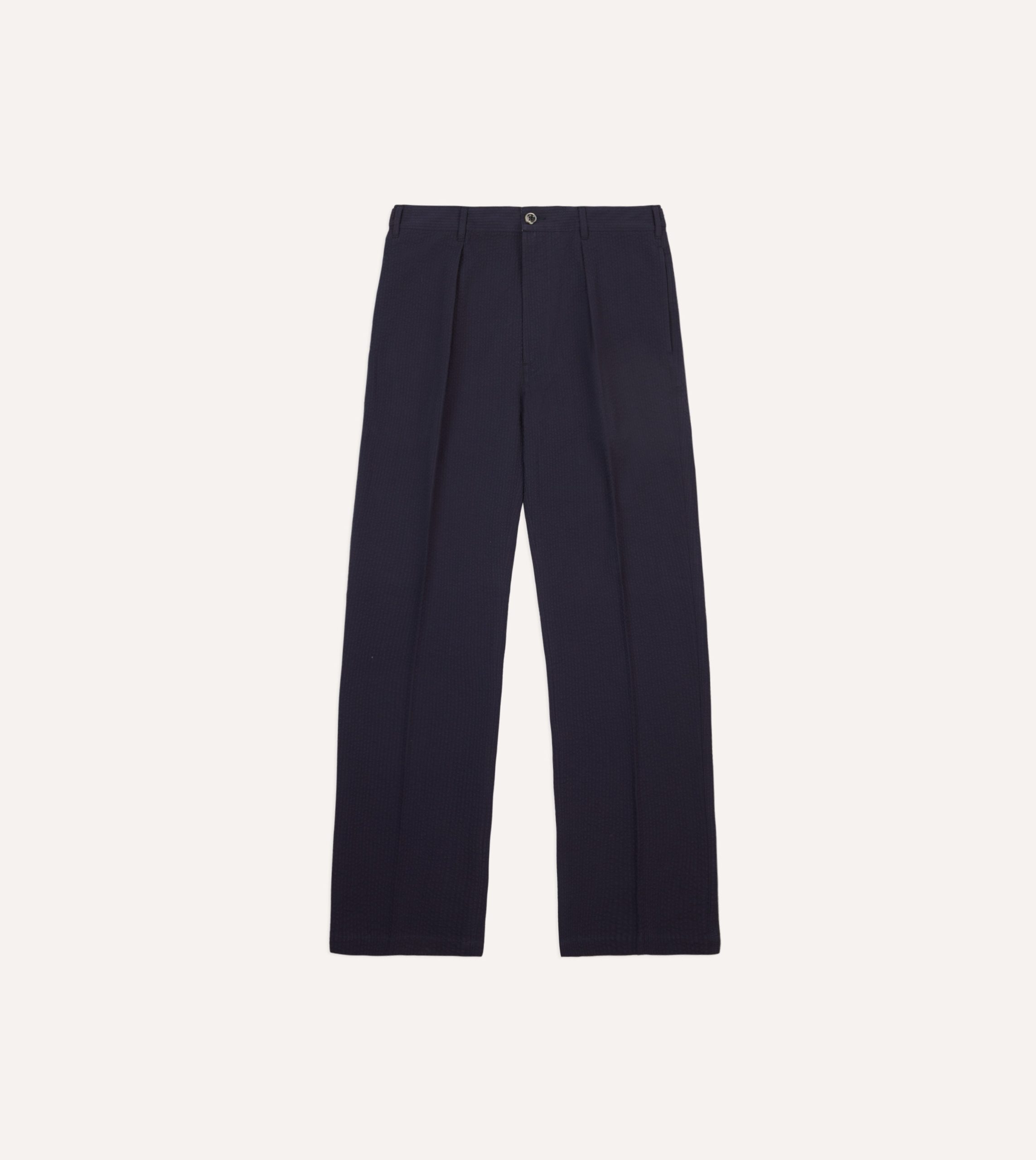 Navy Seersucker Games Trousers - Image 6