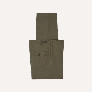 Olive Antique Linen Games Trousers