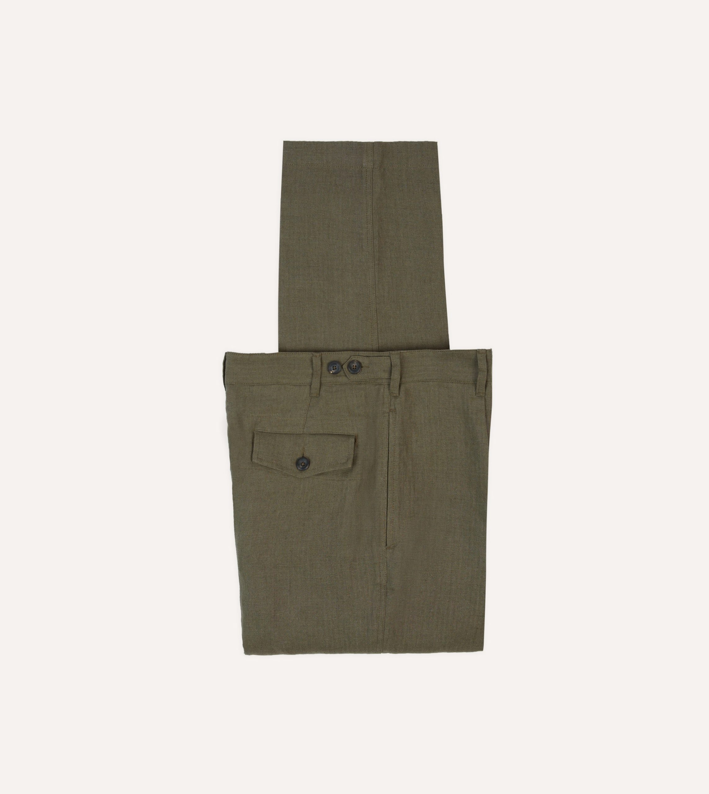 Olive Antique Linen Games Trousers