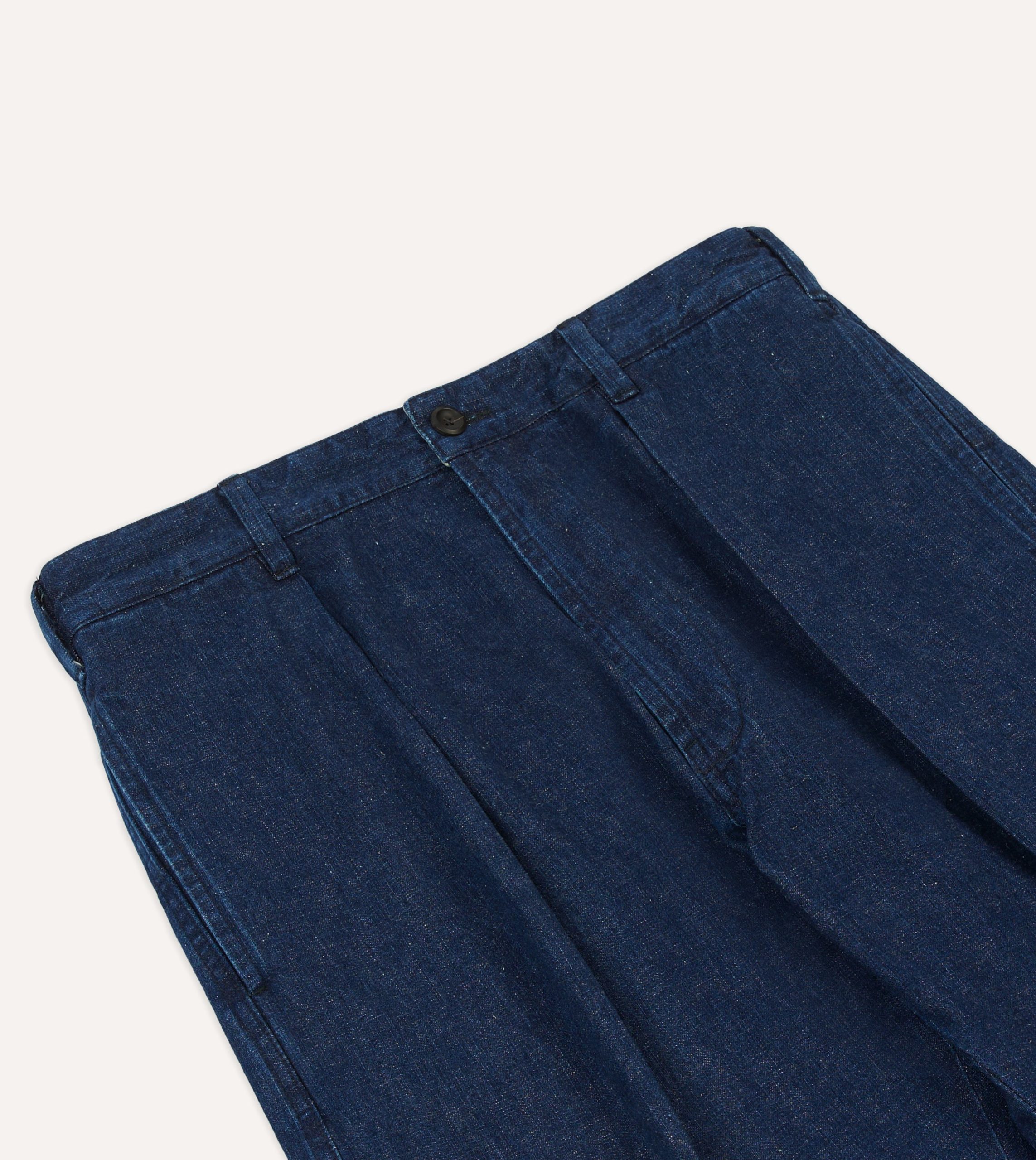 Indigo Cotton-Linen Games Trousers - Image 4