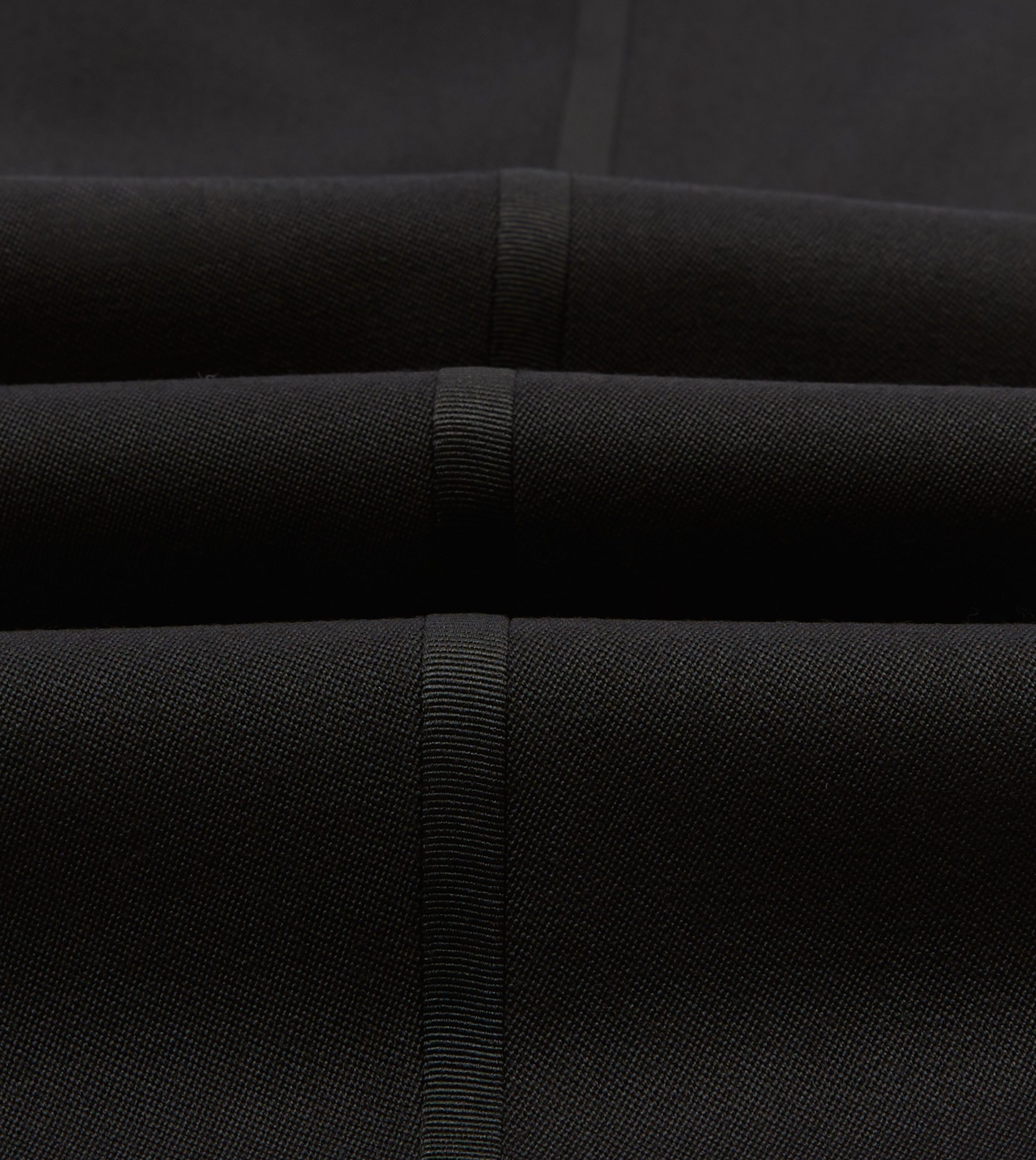 Black Barathea Wool Single Pleat Dinner Trousers - Image 2