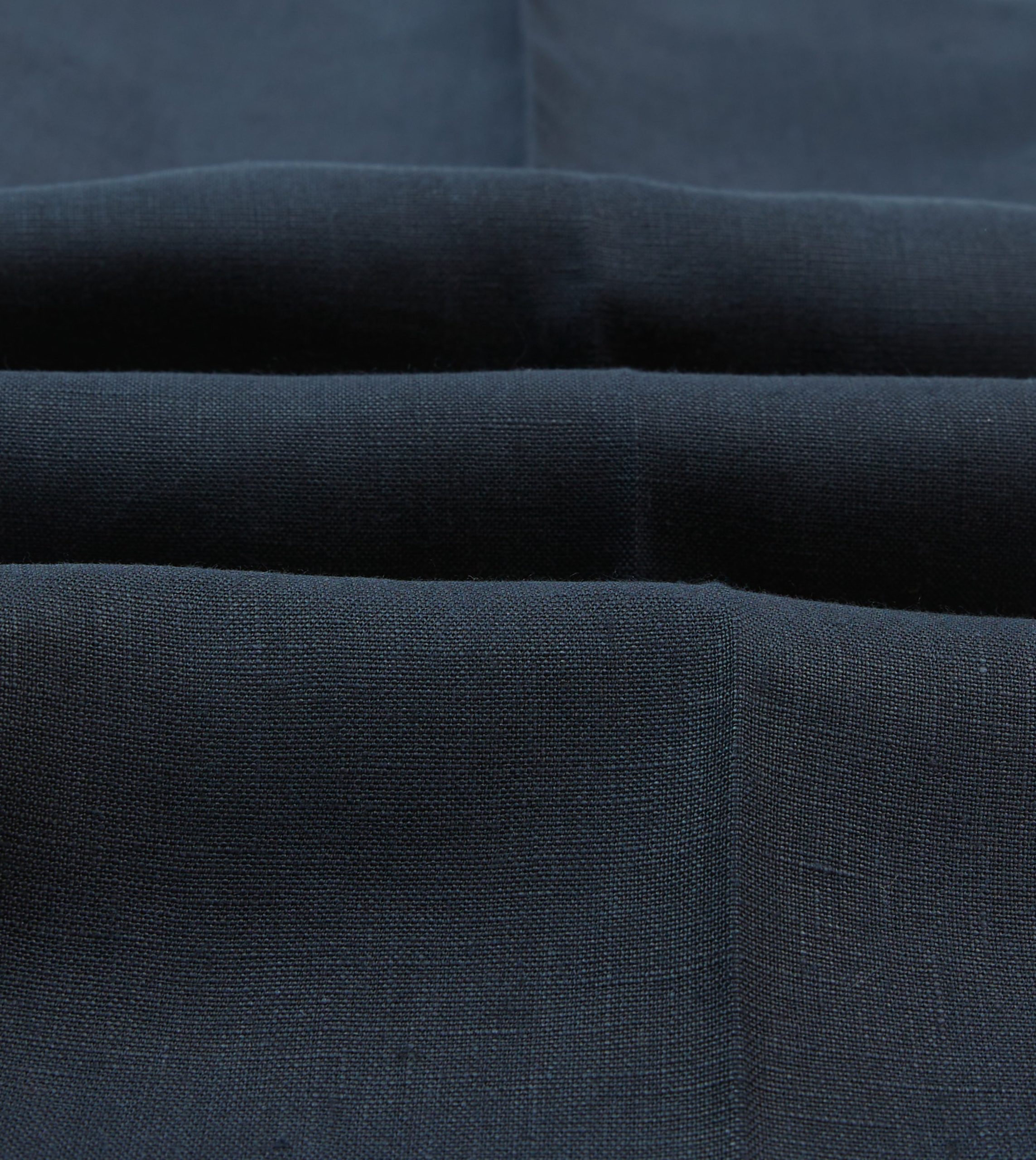 Navy Irish Linen Single Pleat Trouser - Image 2