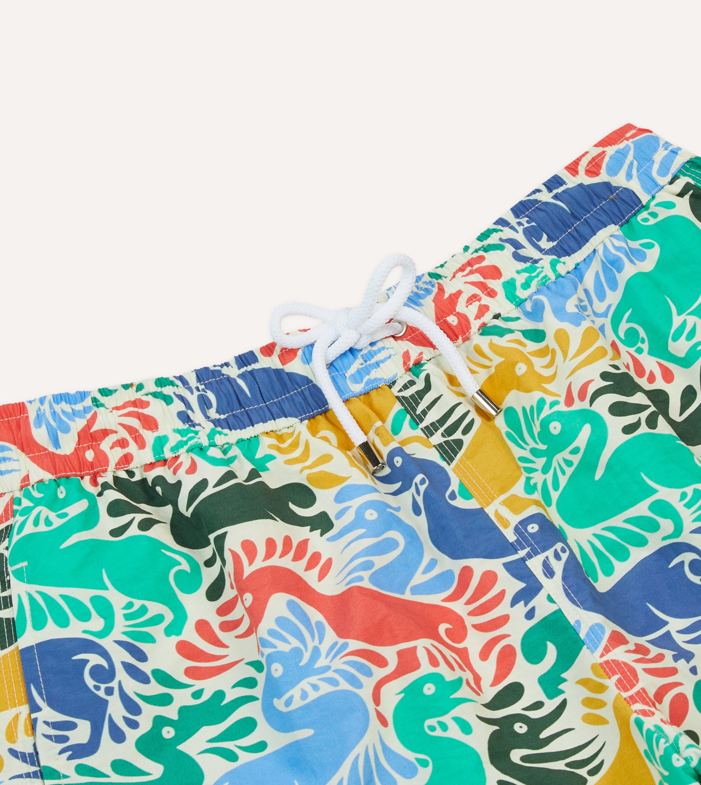 Ducks Print Nylon Drawstring Swim Shorts - Image 3