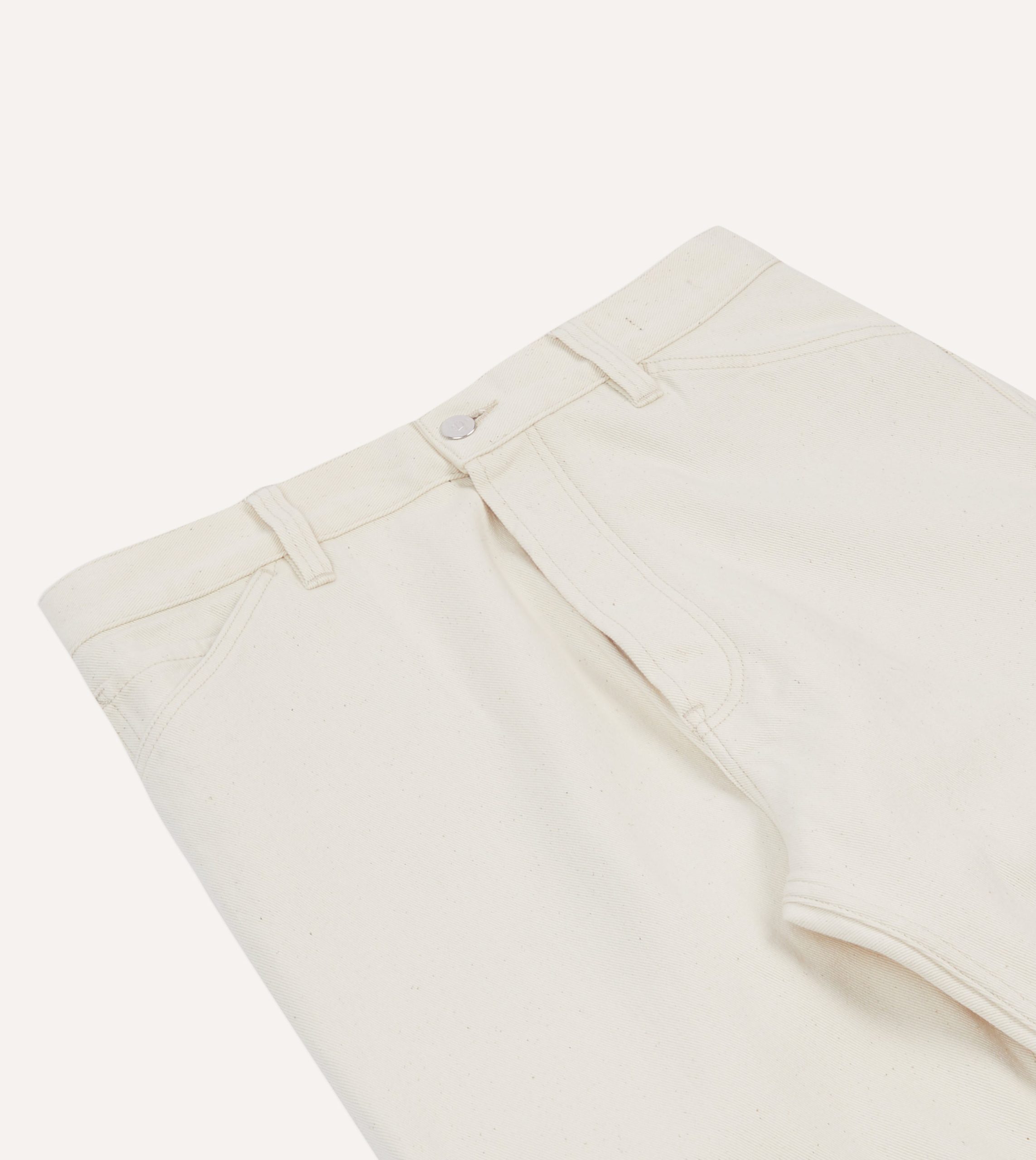 Ecru 12.7oz Selvedge Denim Painter Pants - Image 4