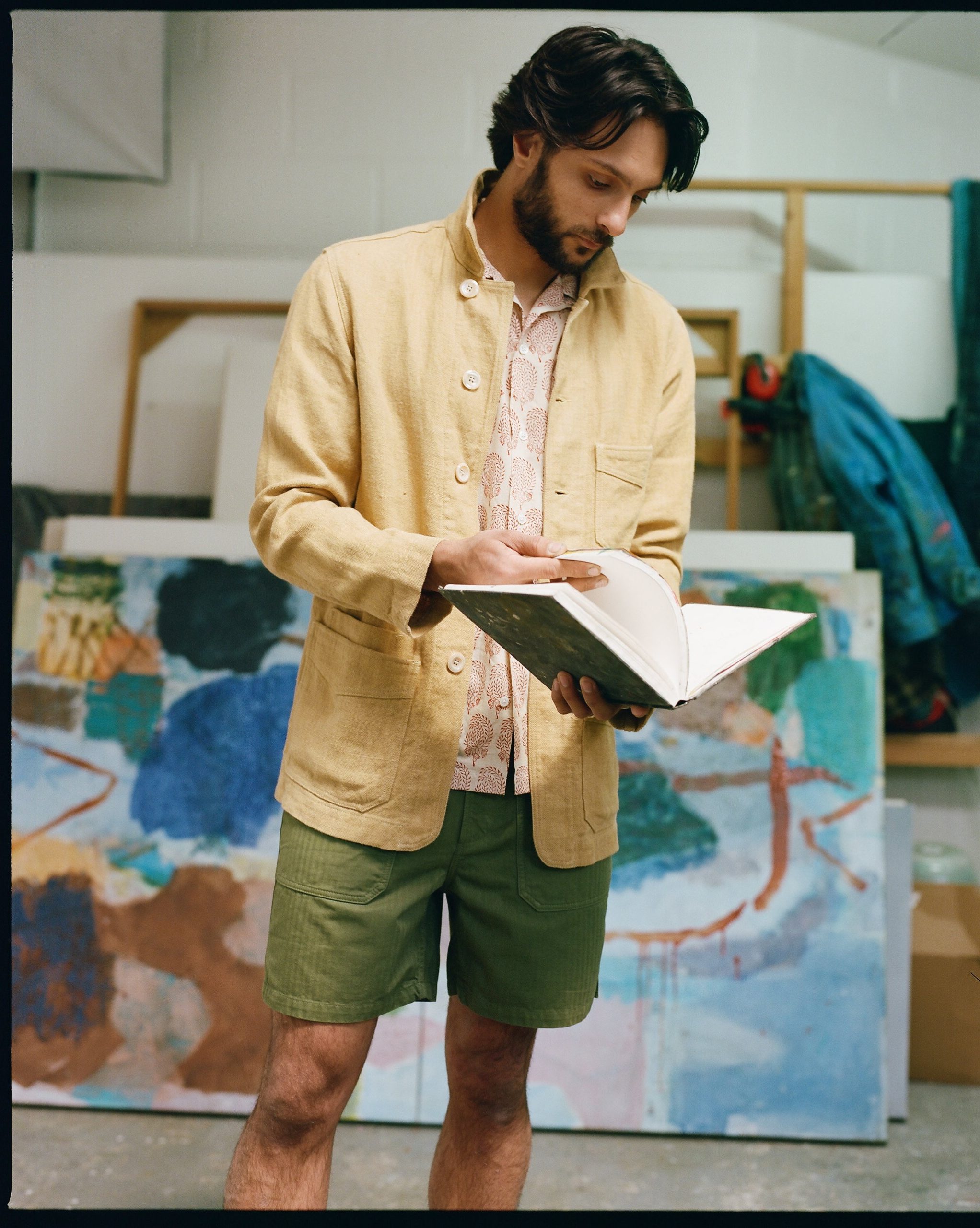 Sand Linen Five-Pocket Chore Jacket - Image 8